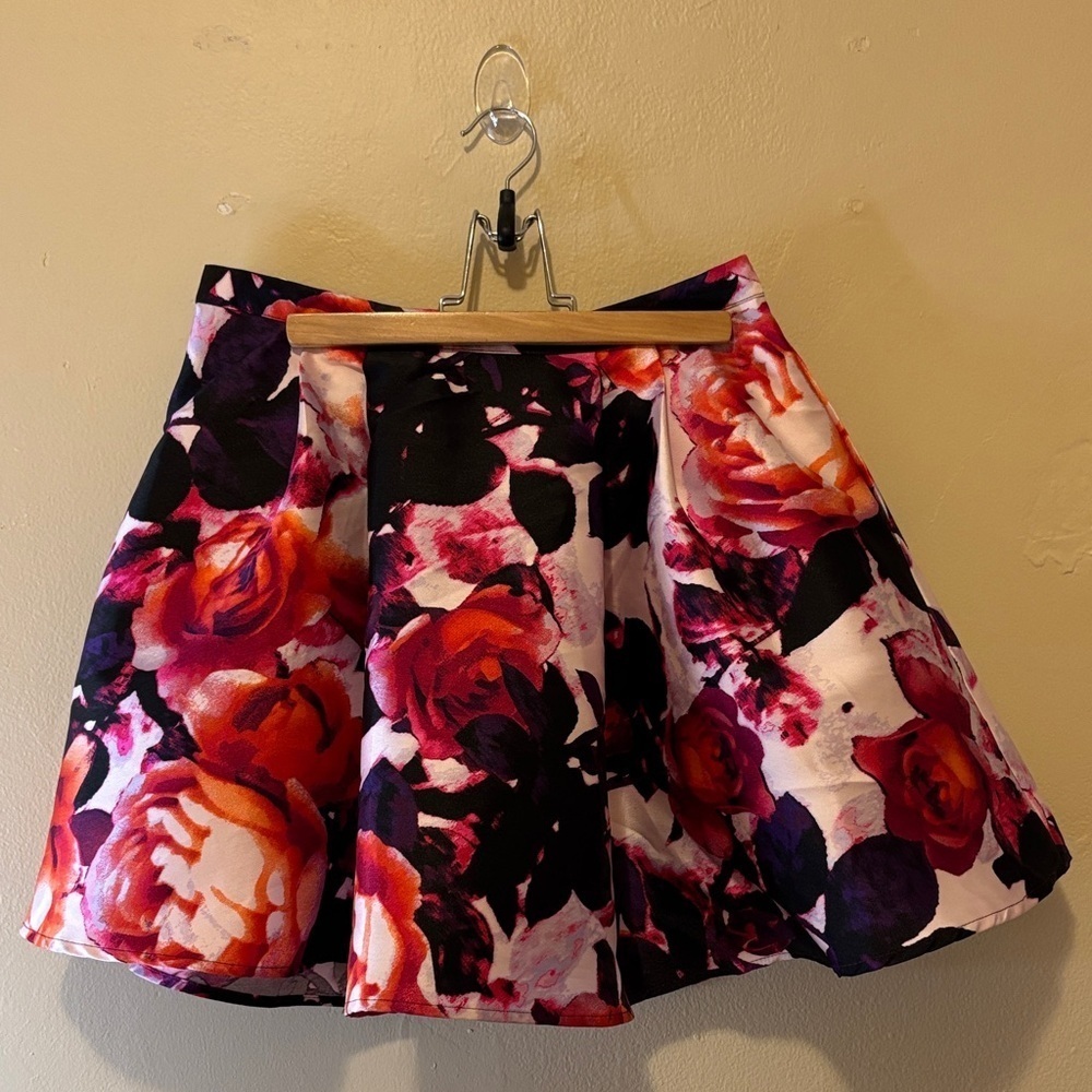 B. Smart Vibrant Floral Skater Skirt